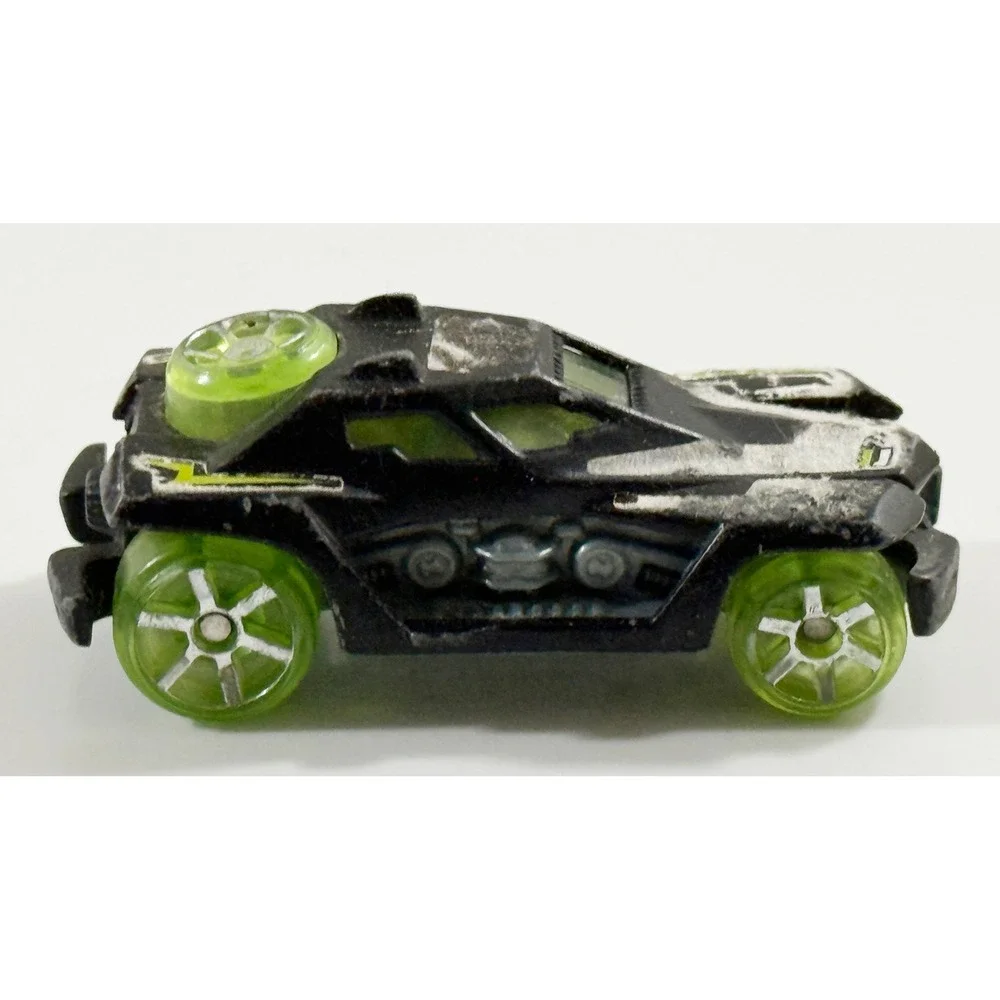 Hot Wheels RD-05 Toy Car Kids 1:64 Black Neon Green 2005 McDonalds Happy Meal